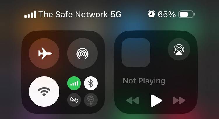 Airtel Sim Showing The Safe Network