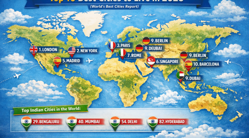 Top 10 Best Cities To Live In 2026 | Is Any Indian City On The List?